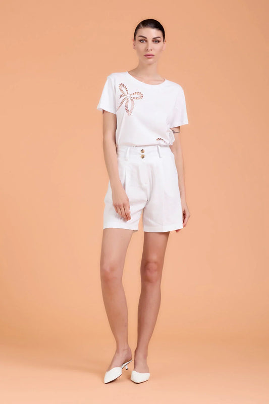 T-Shirt Cut Out Farfalla Take Two - Blu