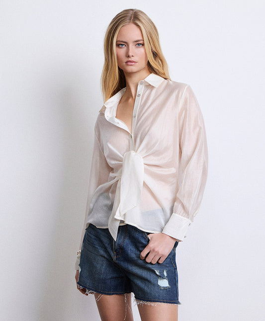 Camicia in Mussola con Nodo - Markup Woman