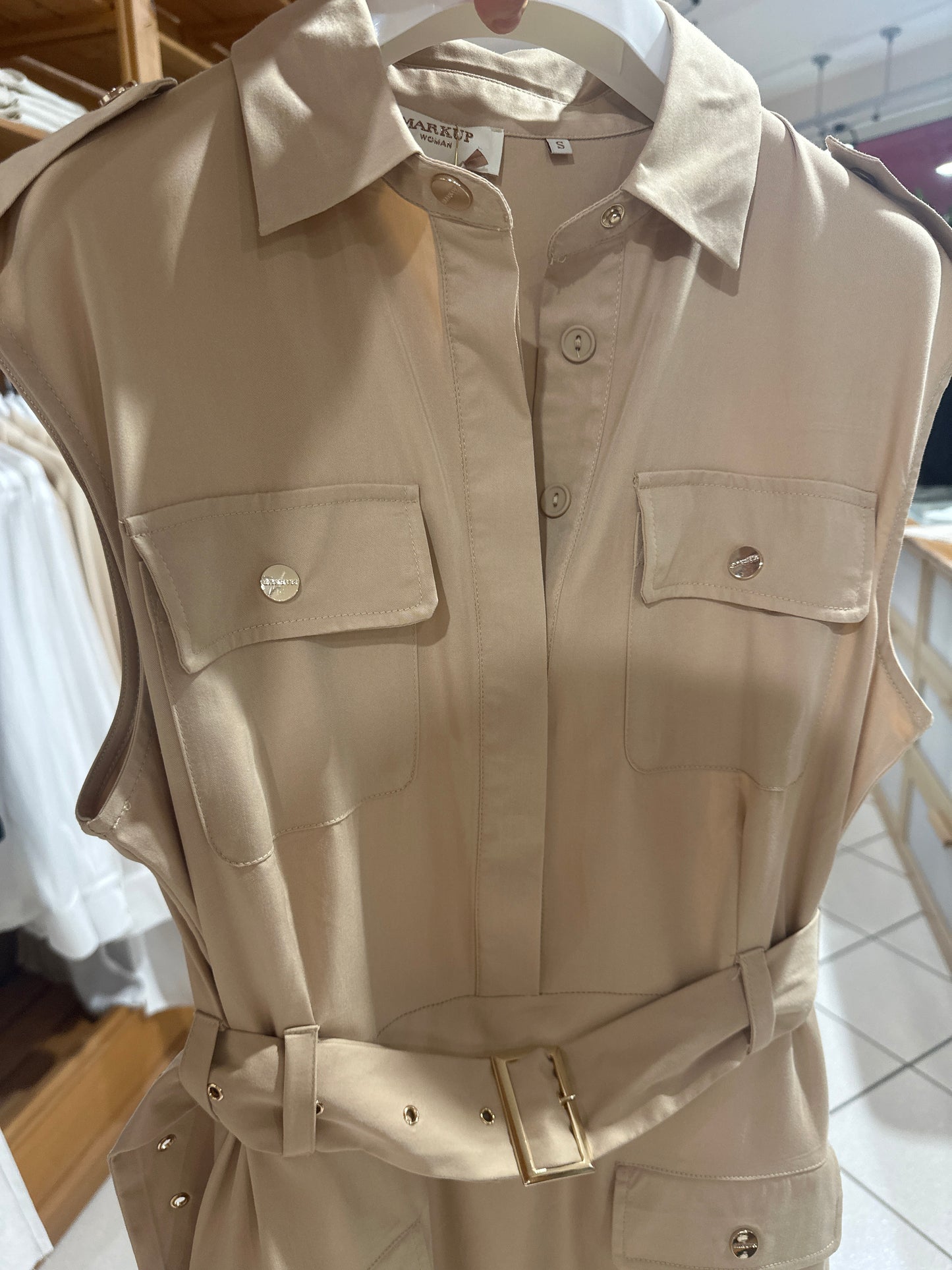 Abito Safari con Tasche e Cintura Markup Woman