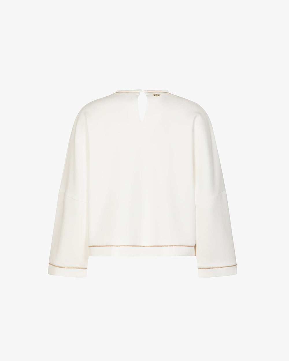 Felpa G/C con Profilo Dorato Off White – Markup Woman