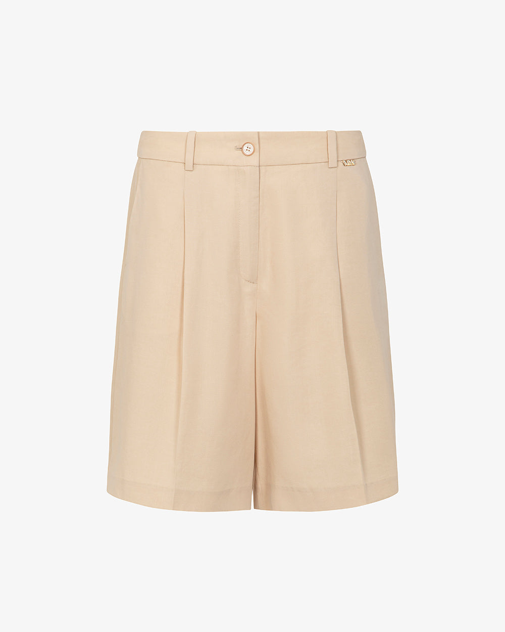 Bermuda in Misto Lino Markup Woman - Safari / Verde Militare