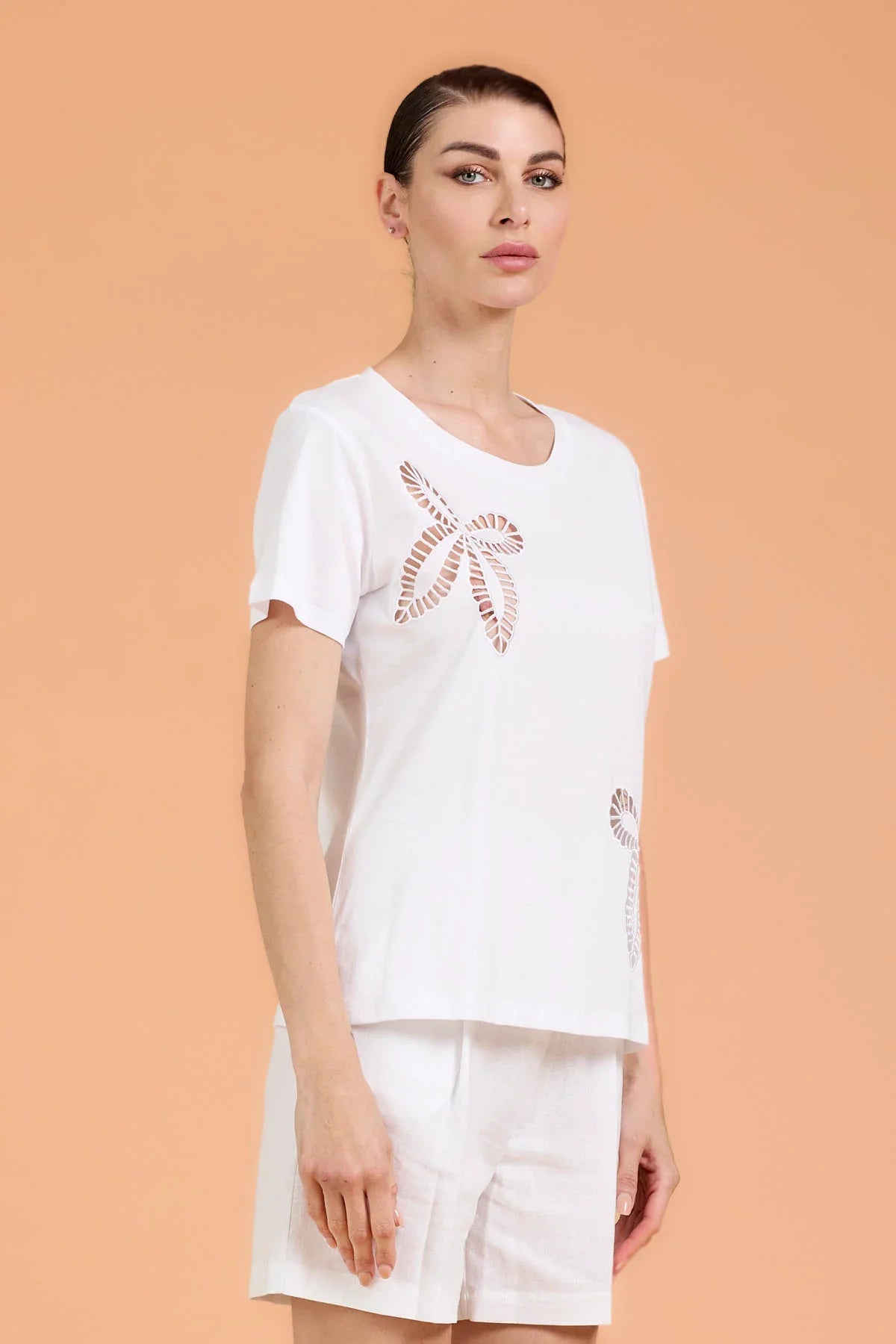 T-Shirt Cut Out Farfalla Take Two - Blu