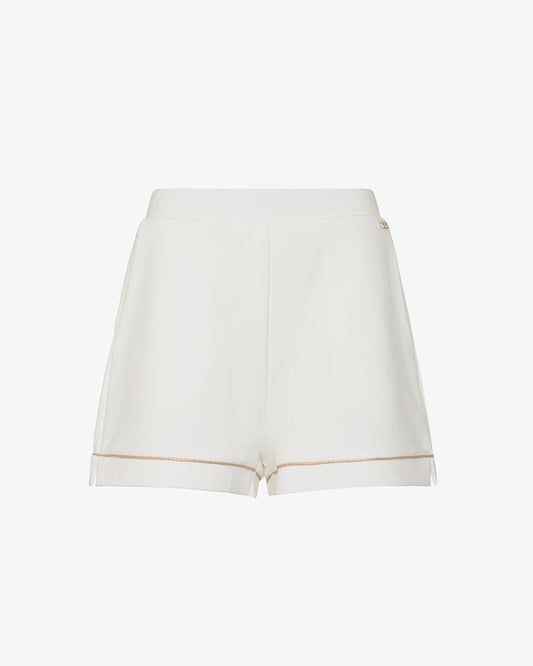 Short con Profilo Dorato Off White – Markup Woman