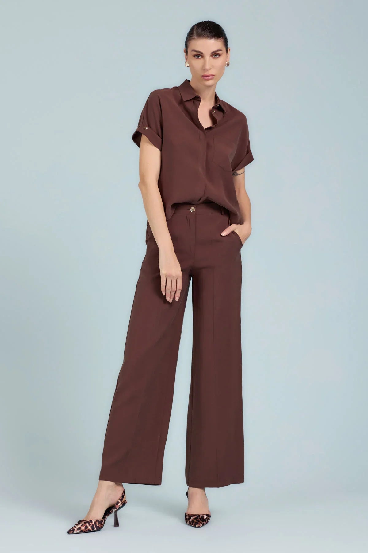 Pantalone Largo in Cupro – Take Two